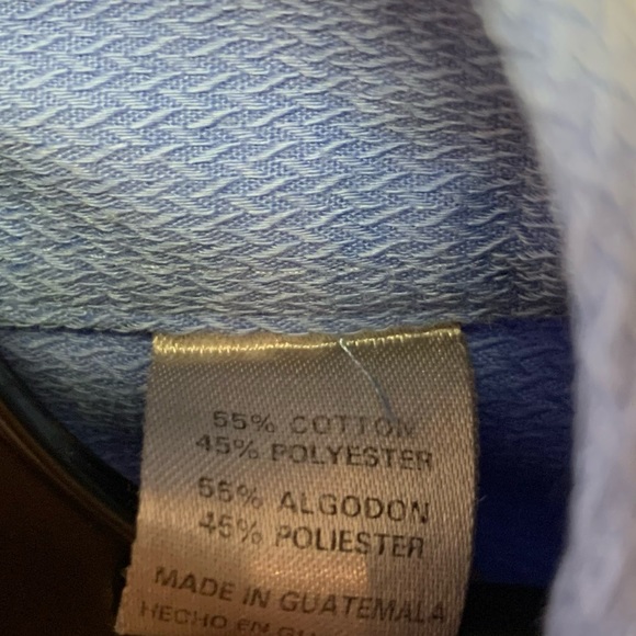 Perry Ellis Portfolio Men’s Button Down Shirt Light Blue Size L (neck 16) 34/35 - Picture 6 of 7